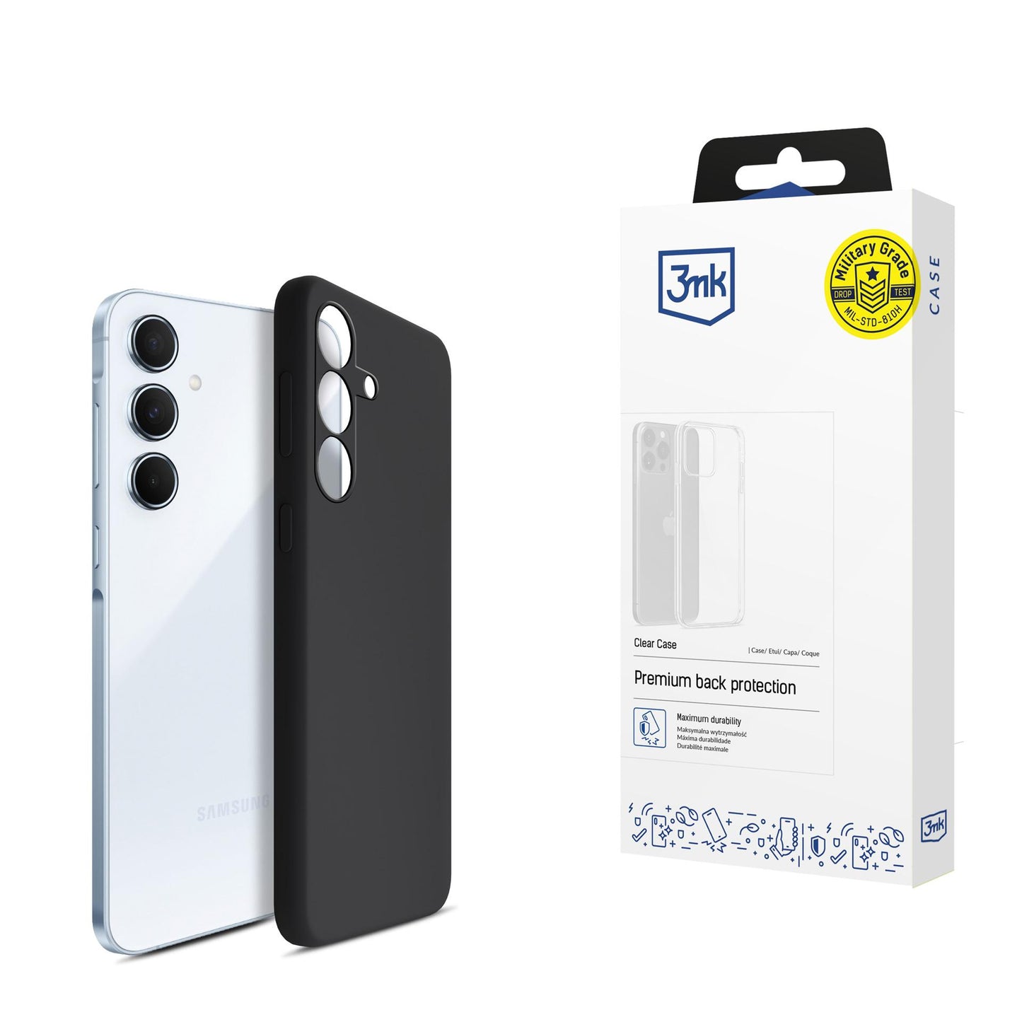 Черен силиконов калъф за Samsung Galaxy A55 - 3mk Silicone Case