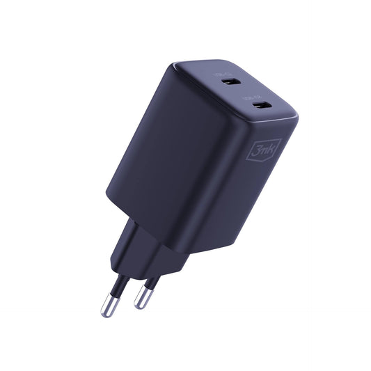 Мрежово зарядно за супер-бързо зареждане - 3mk Hyper Charger PD 45W GaN QC4+ PPS 2C Super-Fast Charge 2.0 черно