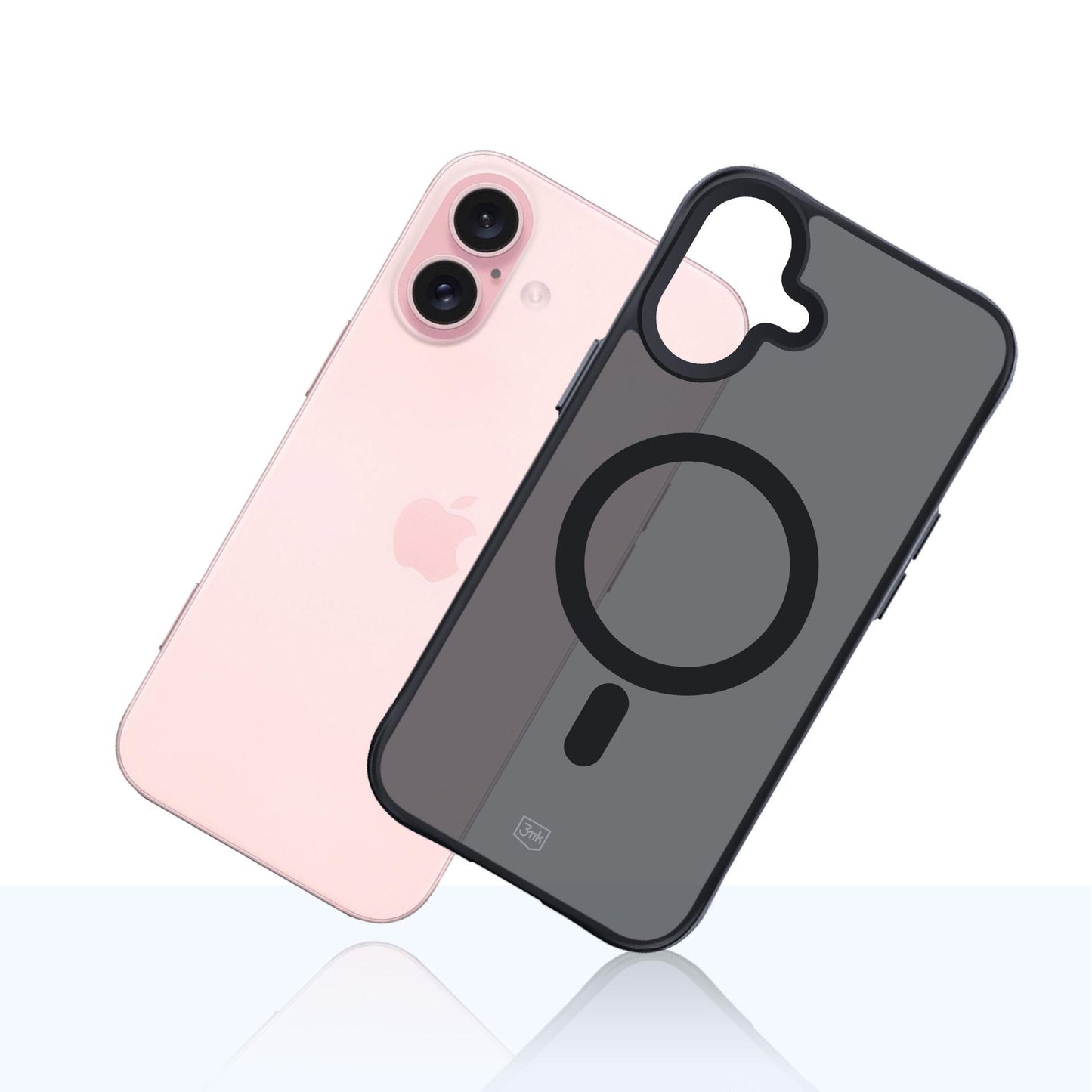 Опушен силиконов калъф с MagSafe за Apple iPhone 16 - 3mk Smoke MagCase