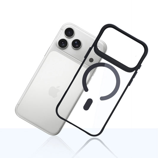 Прозрачен калъф с черна защитна рамка и MagSafe за Apple iPhone 17 Pro/ 18 Pro - 3mk Satin Armor MagCase