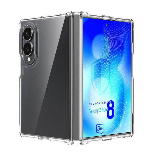 Прозрачен калъф с прозрачна защитна рамка за Samsung Galaxy Z Fold 8 - 3mk Armor Case