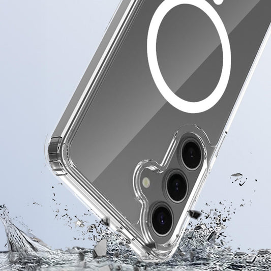 Прозрачен калъф MagSafe с прозрачна защитна рамка за Samsung Galaxy S24 / Galaxy S25 - 3mk Armor MagCase