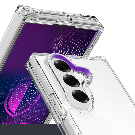 Прозрачен калъф с прозрачна защитна рамка за Samsung Galaxy Z Fold 7 - 3mk Armor Case