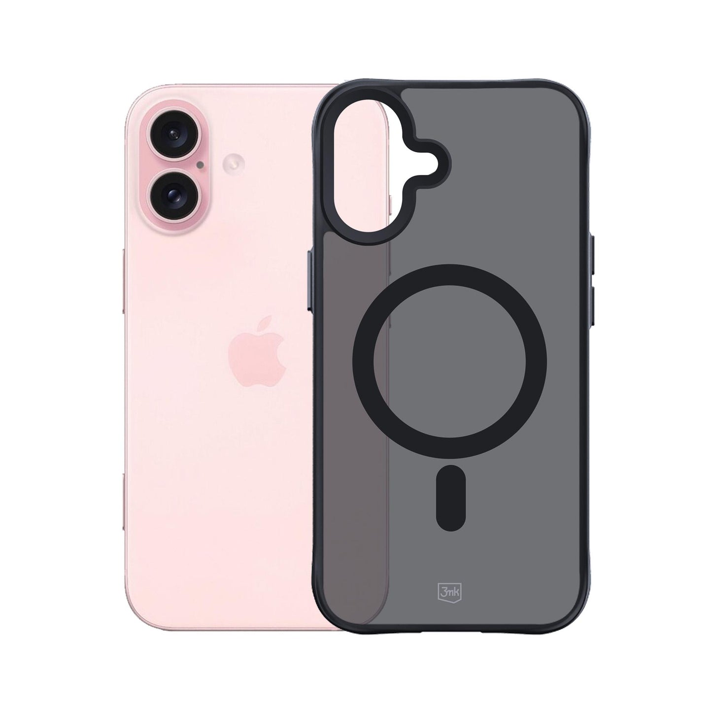Опушен силиконов калъф с MagSafe за Apple iPhone 16 - 3mk Smoke MagCase