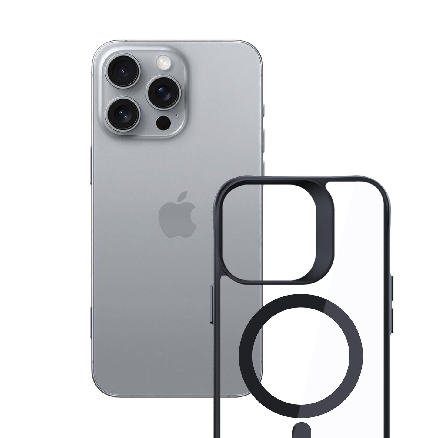 Прозрачен калъф с прозрачна защитна рамка и MagSafe за Apple iPhone 16 Pro Max - 3mk Satin Armor MagCase