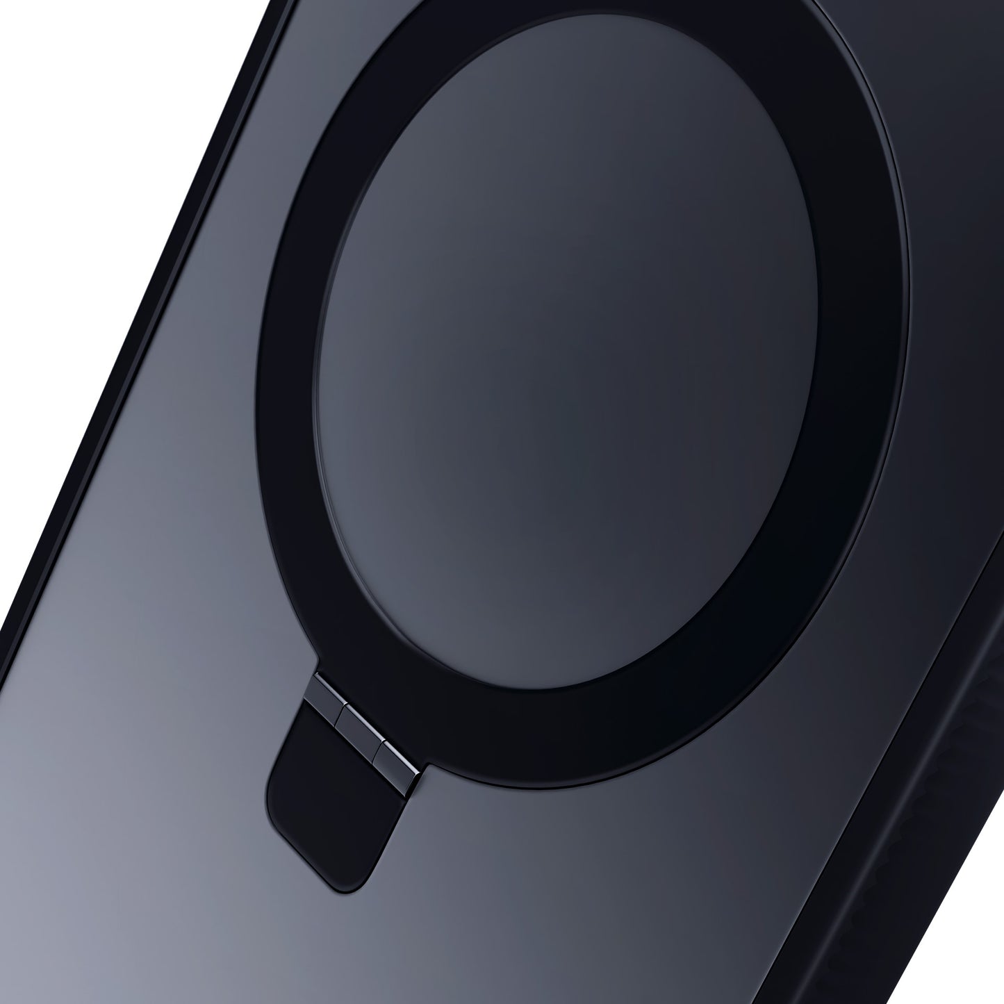 Опушен силиконов калъф с MagSafe и практична стойка за Apple iPhone 16 Pro - 3mk Smoke Case Mag&Stand