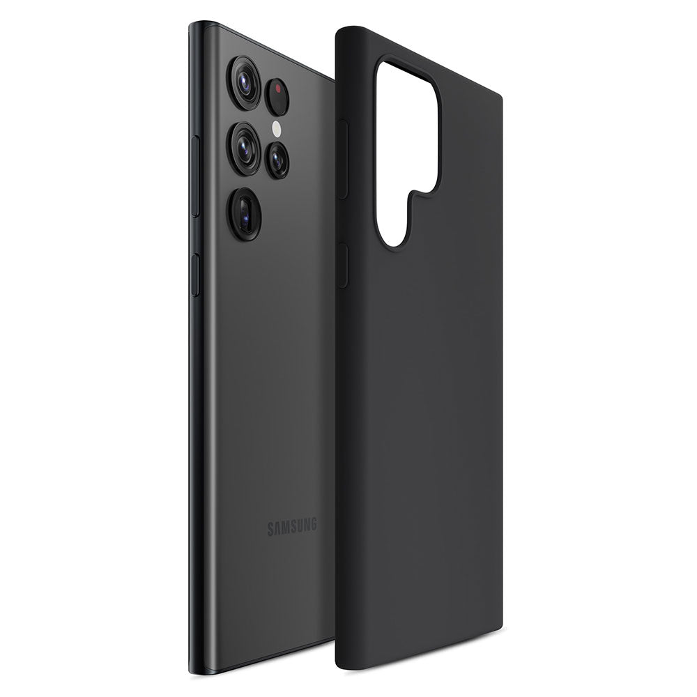 Черен силиконов калъф за Samsung Galaxy S22 Ultra 5G - 3mk Silicone Case