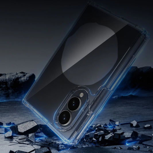 Прозрачен калъф с прозрачна защитна рамка за Samsung Galaxy Z Fold 8 - 3mk Armor Case