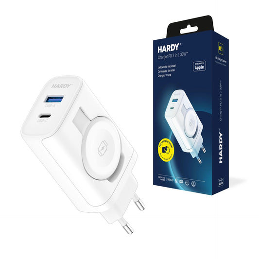 Бързо зарядно за всички Apple преносими устройства - Hardy Charger PD 2 in 1 33W™