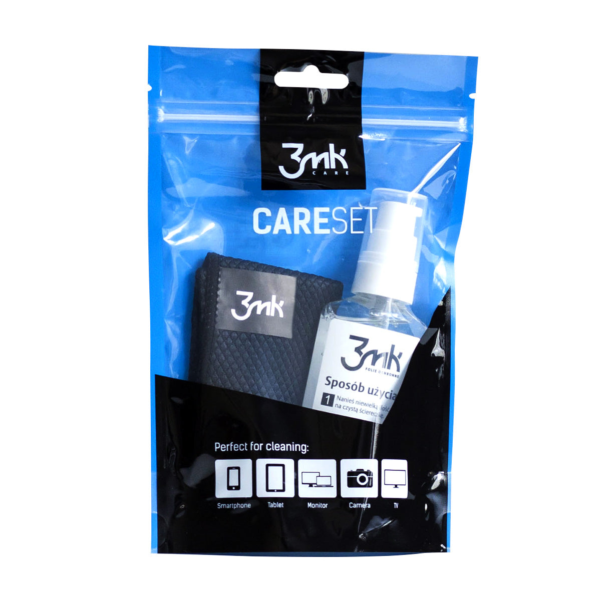 Комплект за почистване на екрани 2 в 1 - 3mk CareSet