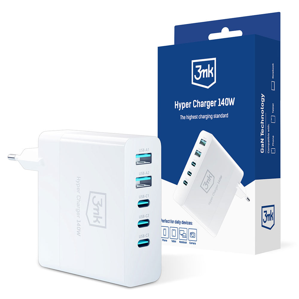 Бързо зарядно за всички преносими устройства - 3mk Hyper Charger 140W