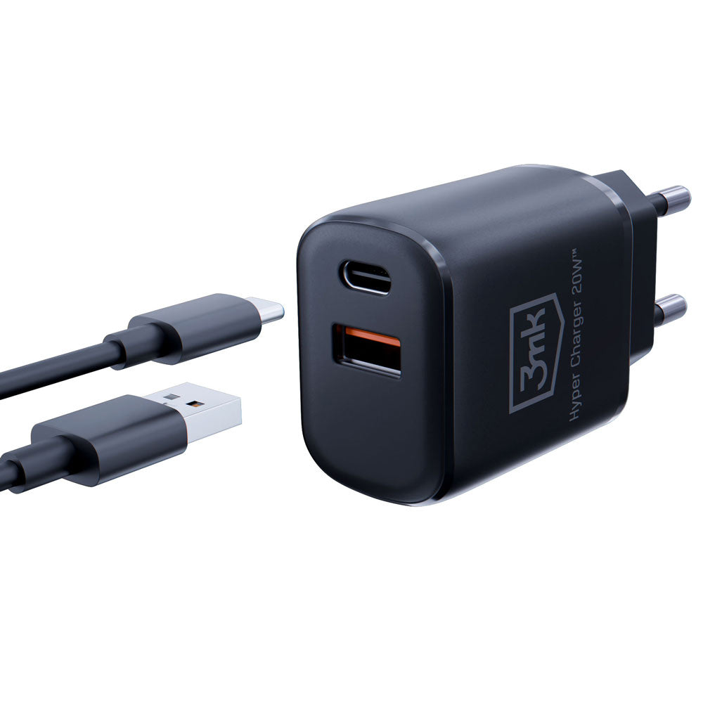 Зарядно - 3mk Hyper Charger 20W черно