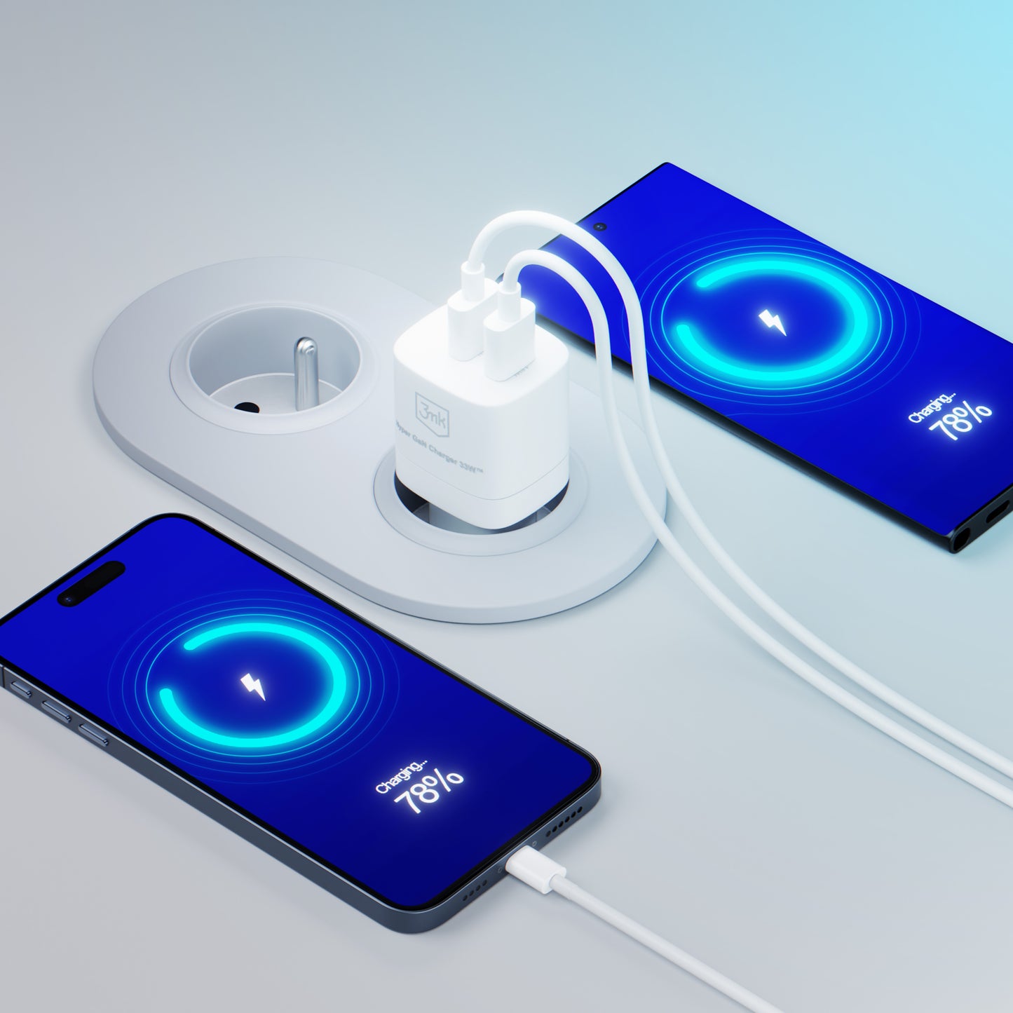 Зарядно - 3mk Hyper GaN Charger 33W