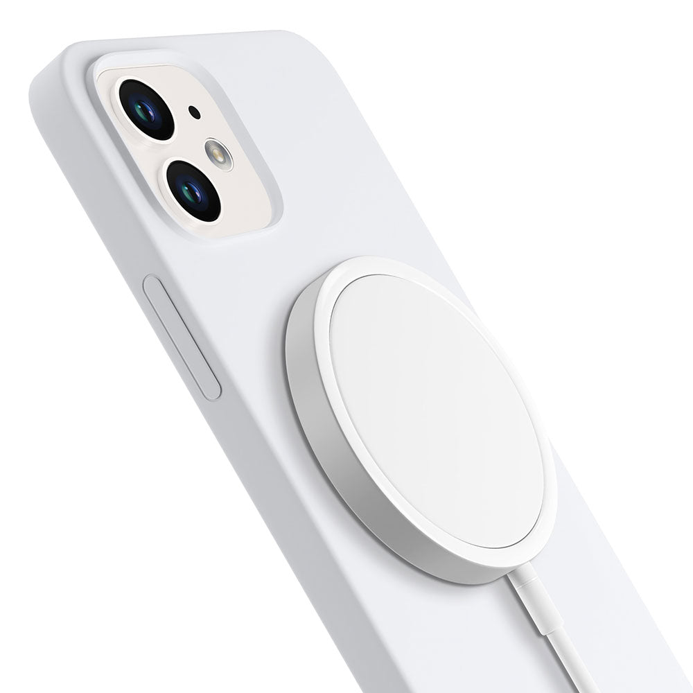 Силиконов калъф за Apple iPhone 12 - 3mk Hardy Silicone MagCase White