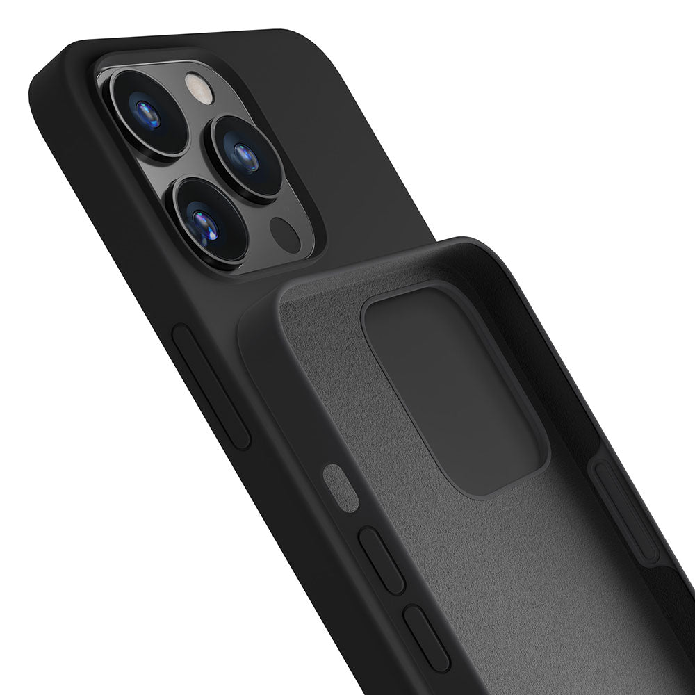 Черен силиконов калъф за Apple iPhone 14 Pro - 3mk Silicone Case