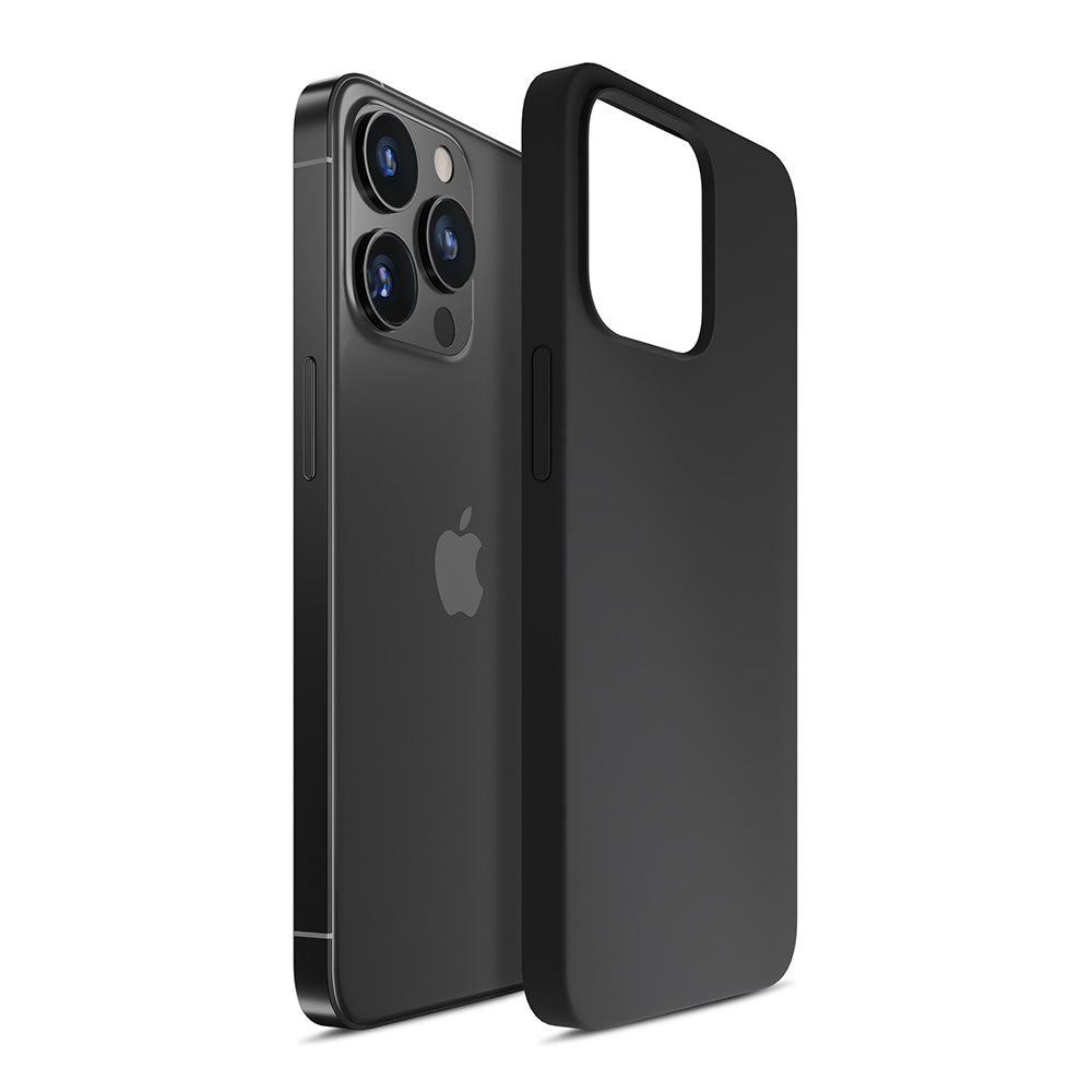Черен силиконов калъф за Apple iPhone 14 Pro - 3mk Silicone Case