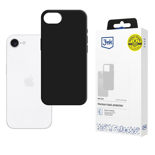 Матов калъф за Apple iPhone 16E - 3mk Matt Case black