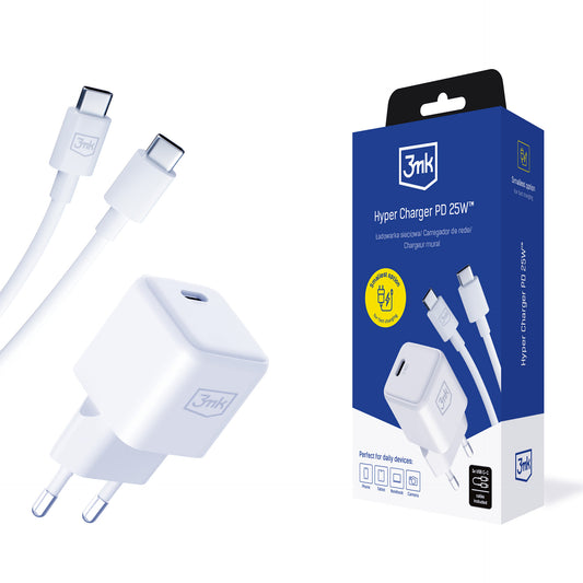 Комплект бързо зарядно с кабел - Hyper Charger PD 25W + 1x USB-C-C