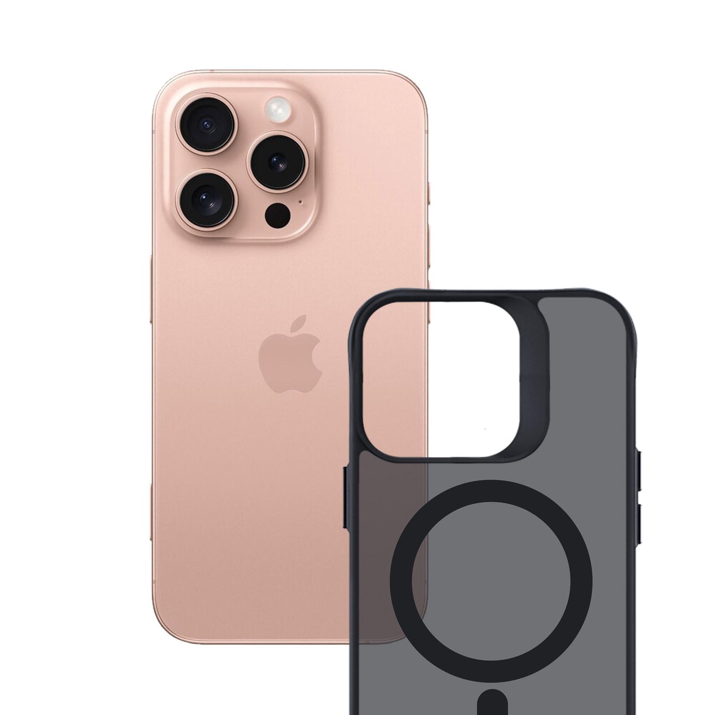 Опушен силиконов калъф с MagSafe за Apple iPhone 16 Pro - 3mk Smoke MagCase