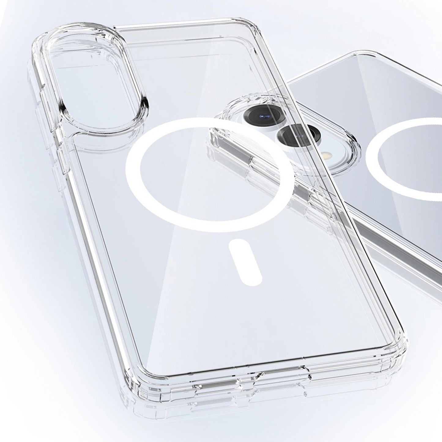 Прозрачен калъф MagSafe с прозрачна защитна рамка за Samsung Galaxy S25 Edge - 3mk Armor MagCase