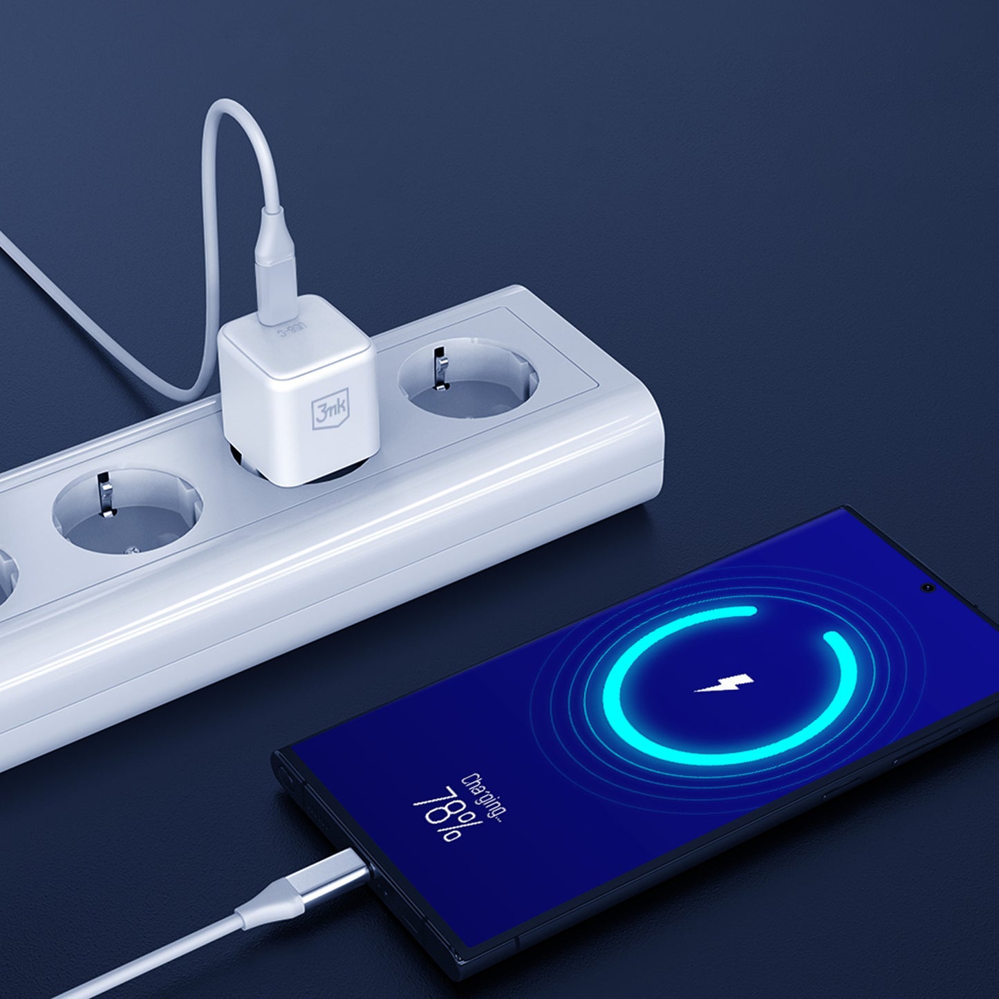 Комплект бързо зарядно с кабел - Hyper Charger PD 25W + 1x USB-C-C