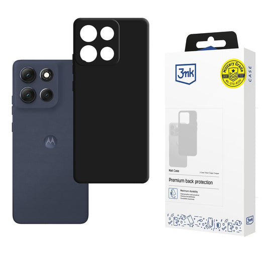 Матов калъф за Motorola Moto G86 - 3mk Matt Case black