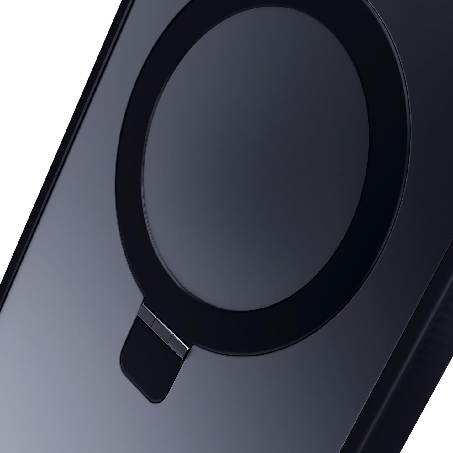 Опушен силиконов калъф с MagSafe и практична стойка за Apple iPhone 15 - 3mk Smoke Case Mag&Stand