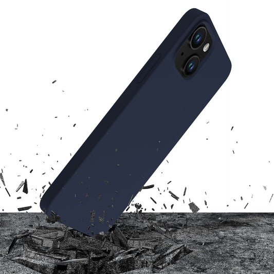 Син силиконов калъф за Apple iPhone 15 - 3mk Silicone Case Dark Navy