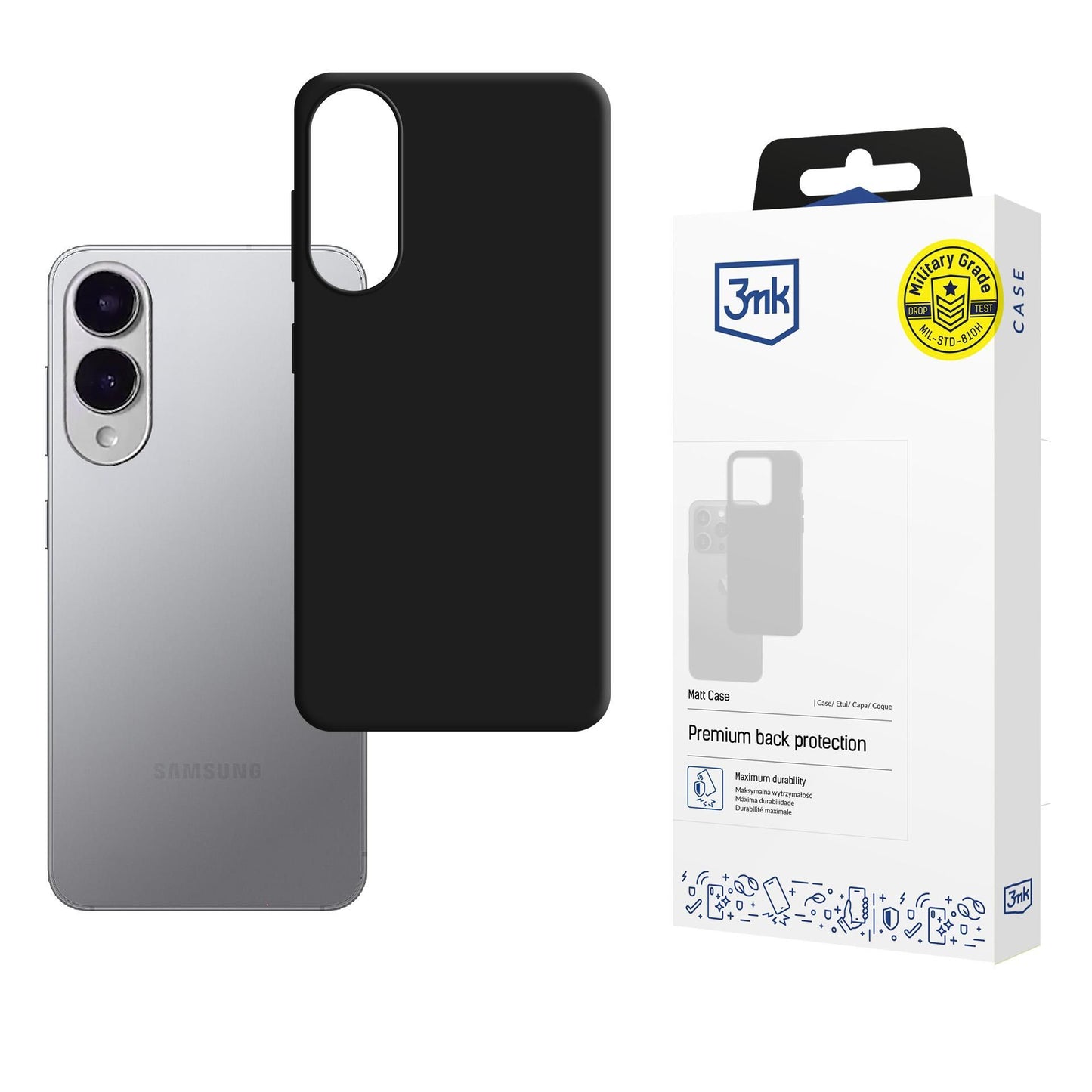 Матов калъф за Samsung Galaxy S25 Edge - 3mk Matt Case black