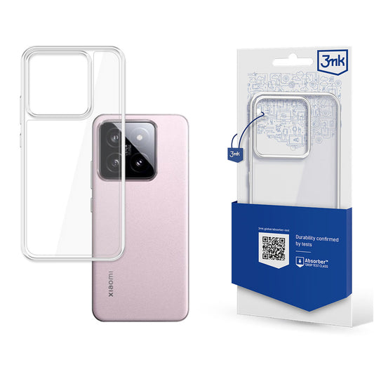 Прозрачен калъф с прозрачна защитна рамка за Xiaomi 14 - 3mk Armor Case