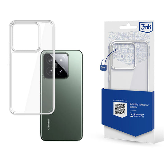 Прозрачен калъф с прозрачна защитна рамка за Xiaomi 14 Pro - 3mk Armor Case