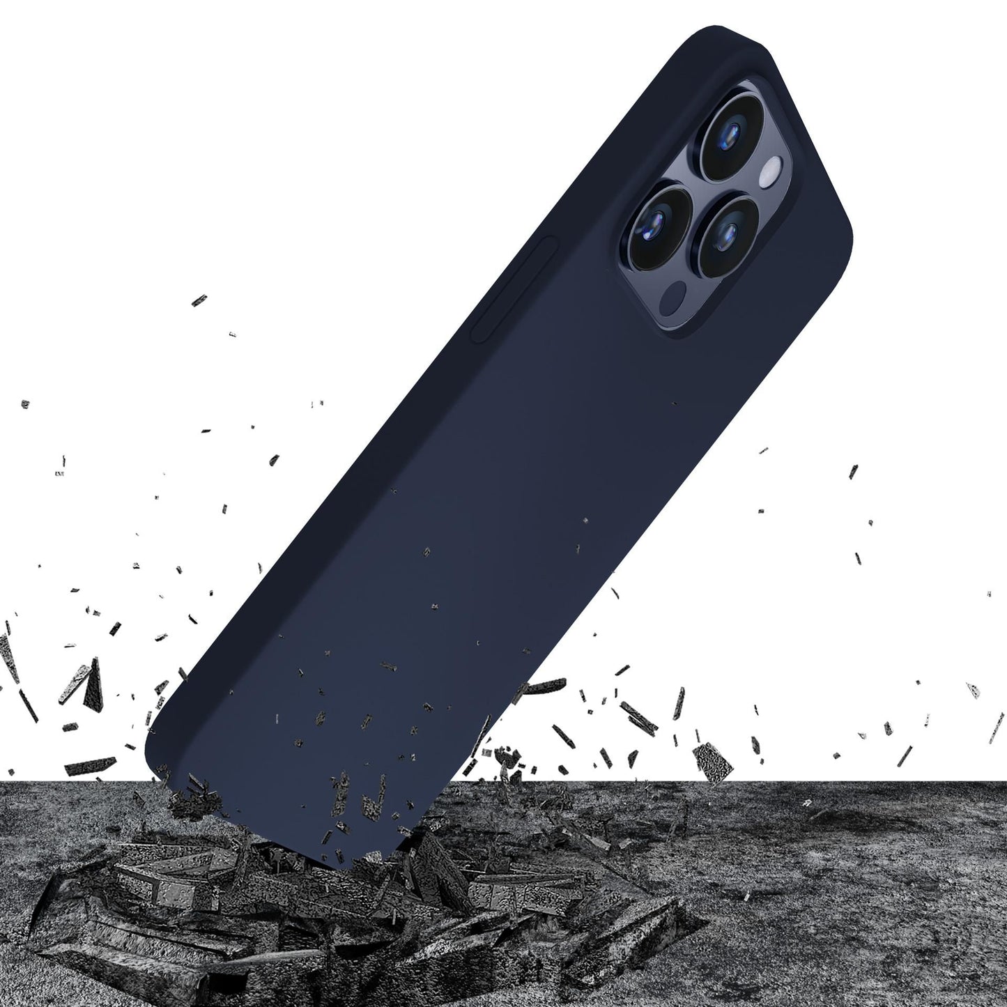 Син силиконов калъф за Apple iPhone 16 Pro - 3mk Silicone Case Dark Navy
