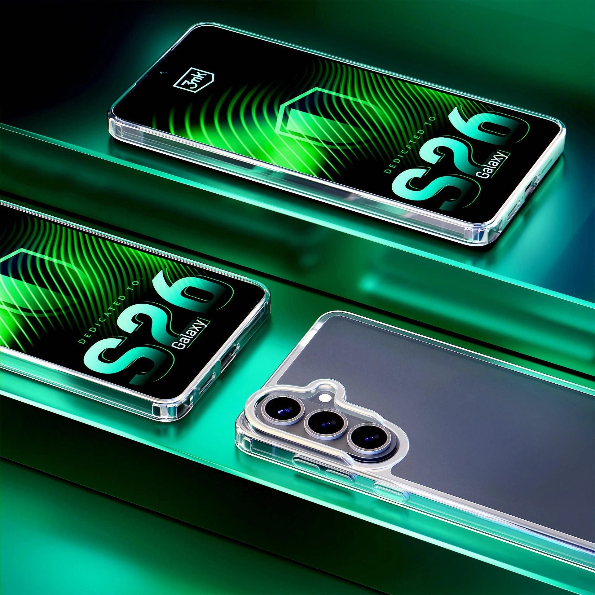 Прозрачен калъф с прозрачна защитна рамка за Samsung  Galaxy S26 - 3mk Armor Case