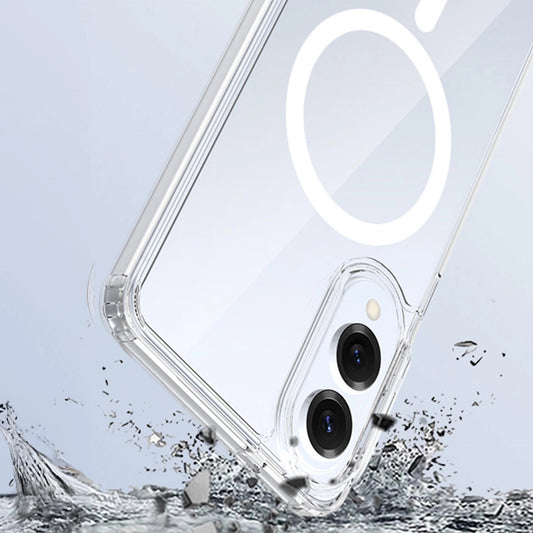 Прозрачен калъф MagSafe с прозрачна защитна рамка за Samsung Galaxy S25 Edge - 3mk Armor MagCase