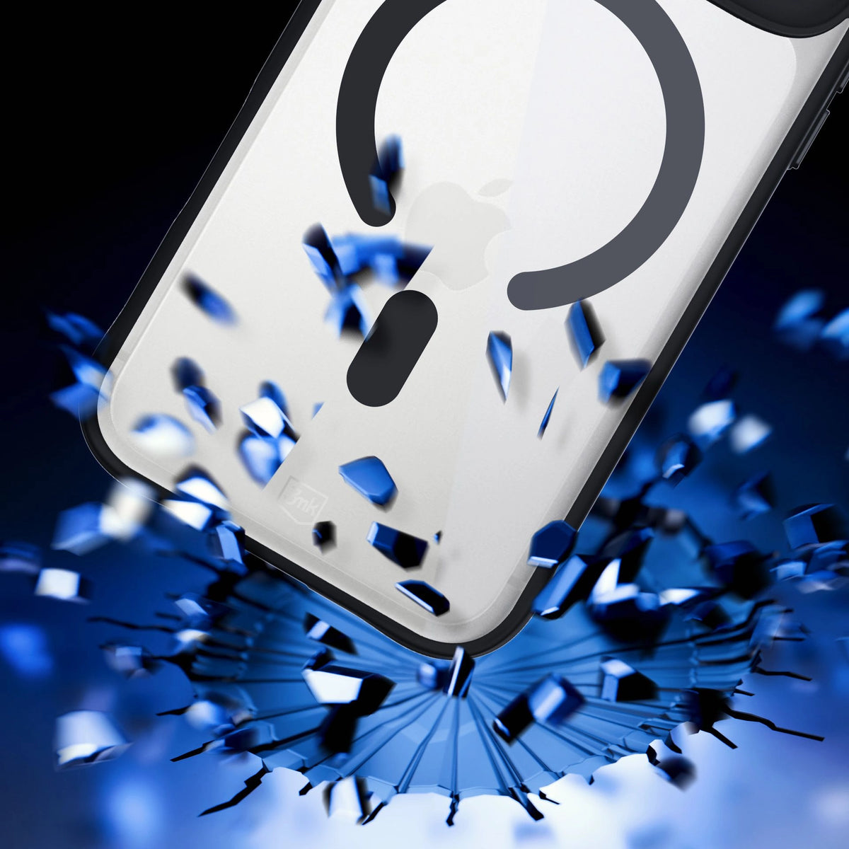 Прозрачен калъф с черна защитна рамка и MagSafe за Apple iPhone 17 Pro/ 18 Pro - 3mk Satin Armor MagCase