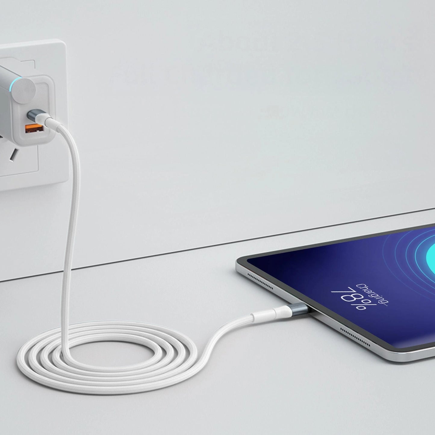 Плетен кабел за зареждане и прехвърляне на данни 3mk Hyper Cable N-SERIES C to C 1m 20V/5A 100W