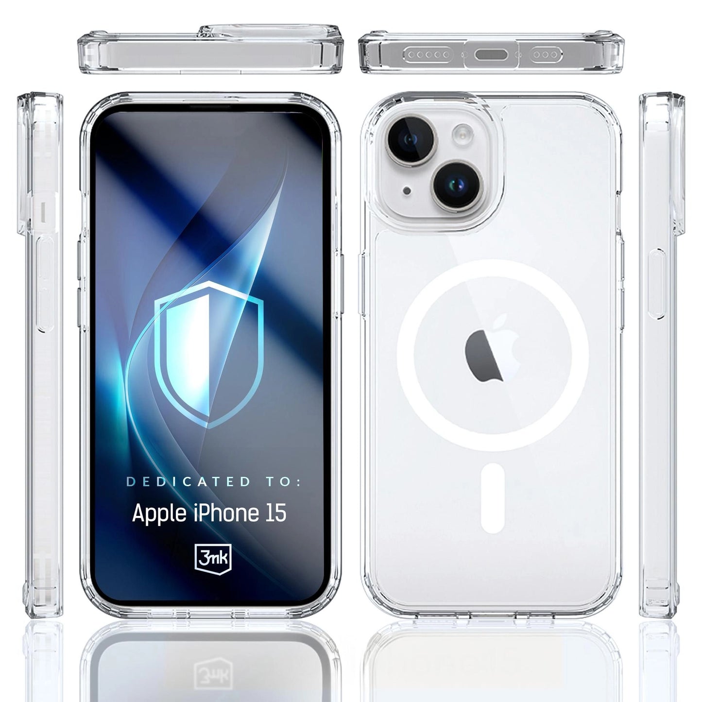 Прозрачен калъф за Apple iPhone 15 - 3mk Armor MagCase