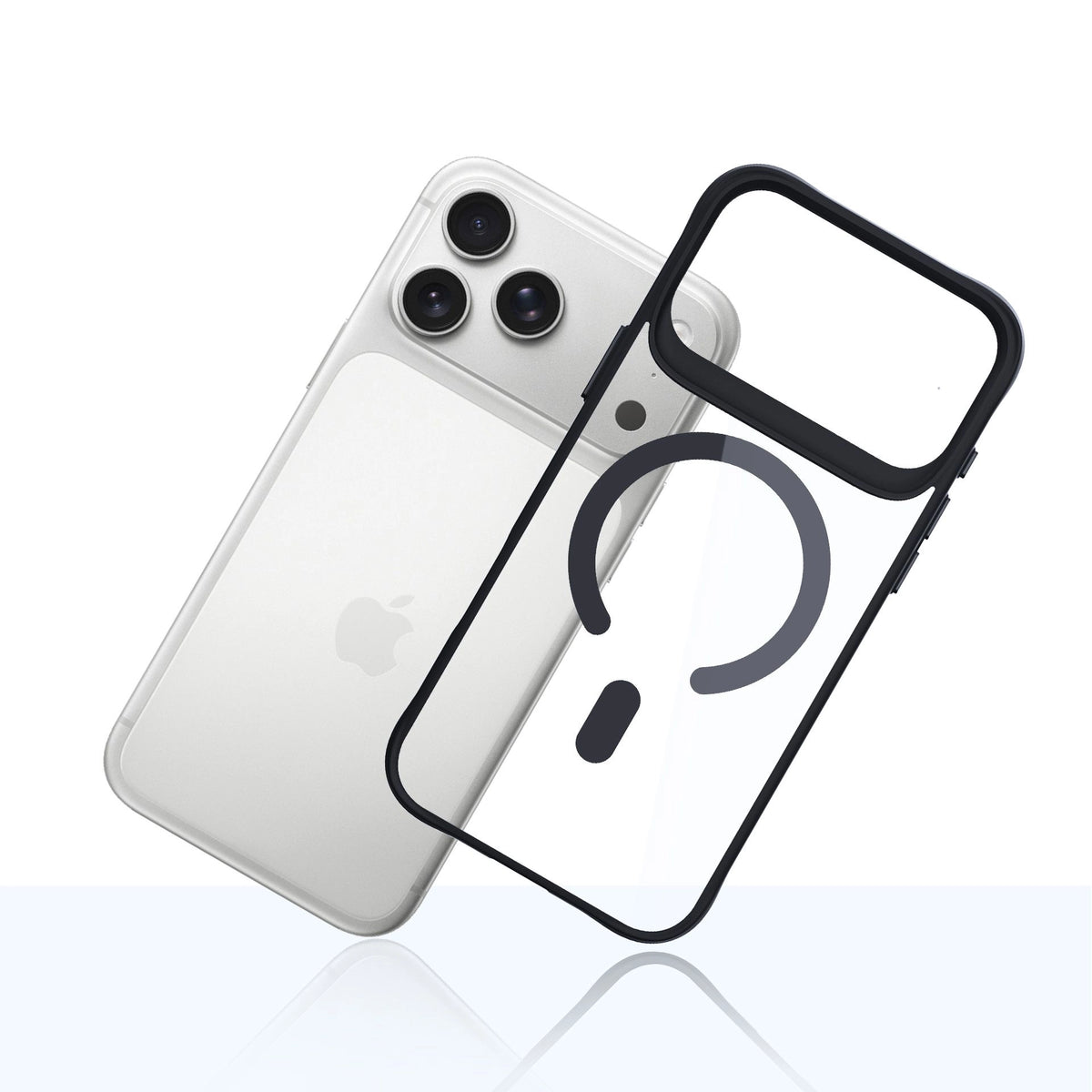 Прозрачен калъф с черна защитна рамка и MagSafe за Apple iPhone 17 Pro/ 18 Pro - 3mk Satin Armor MagCase