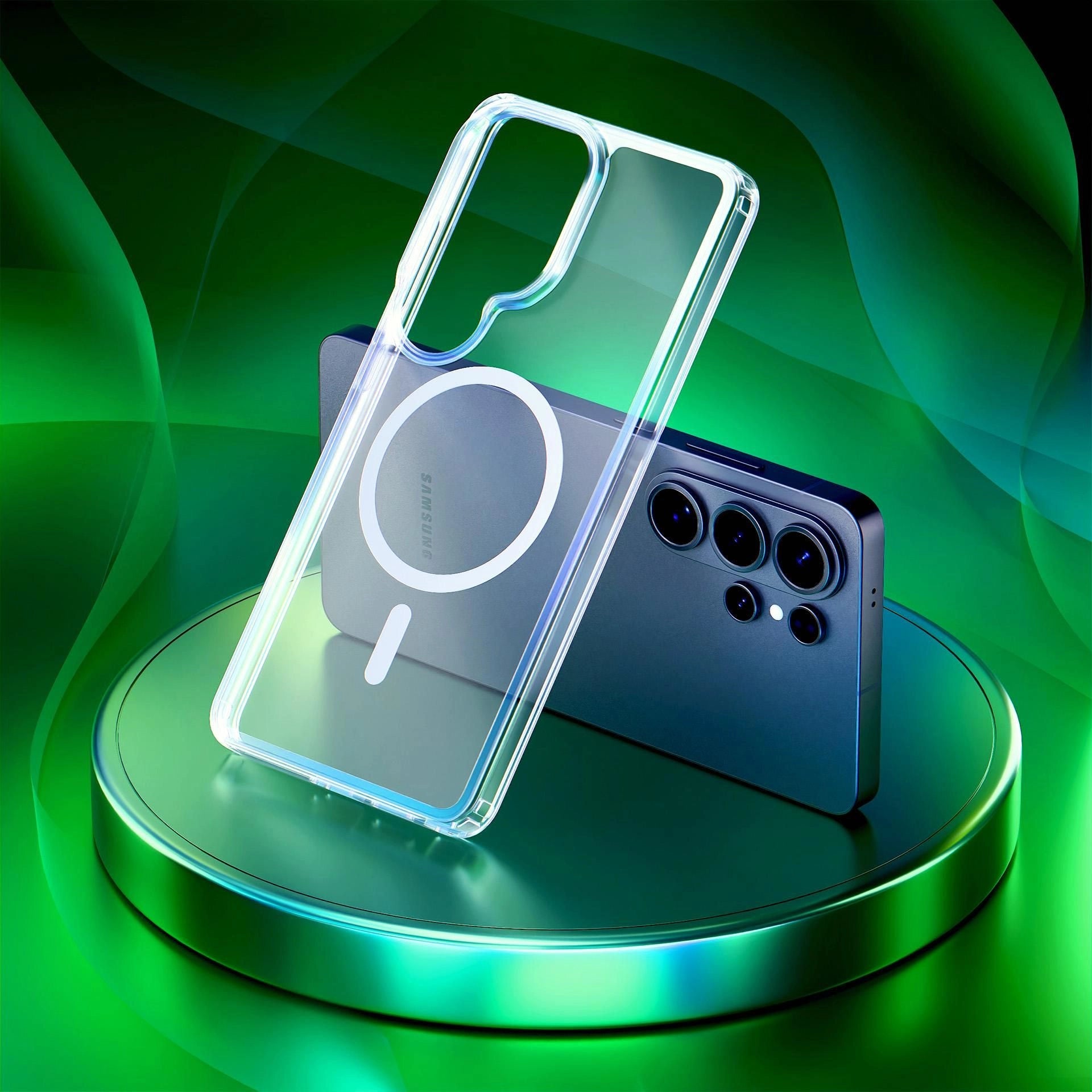 Прозрачен калъф MagSafe с прозрачна защитна рамка за Samsung Galaxy Galaxy S26 Ultra - 3mk Armor MagCase