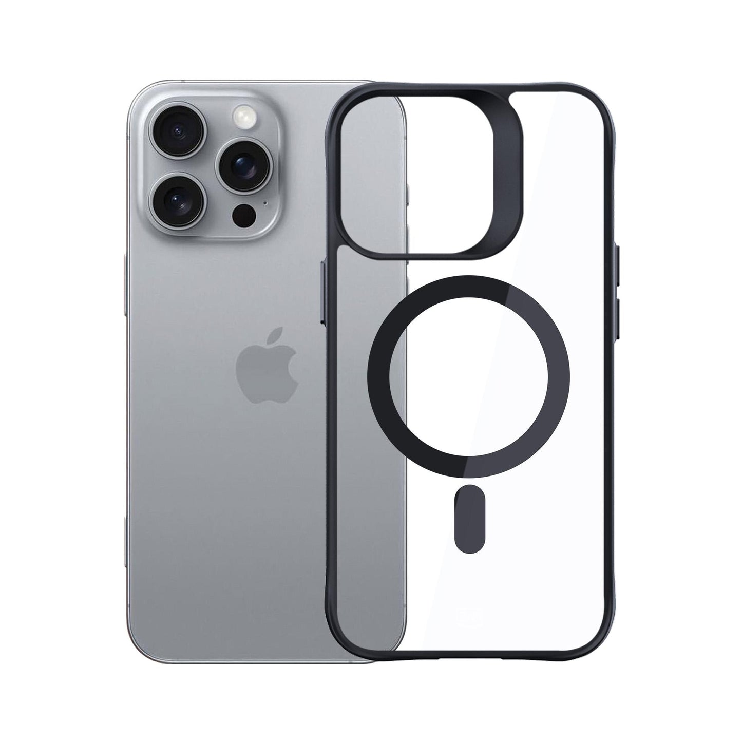 Прозрачен калъф с прозрачна защитна рамка и MagSafe за Apple iPhone 16 Pro Max - 3mk Satin Armor MagCase