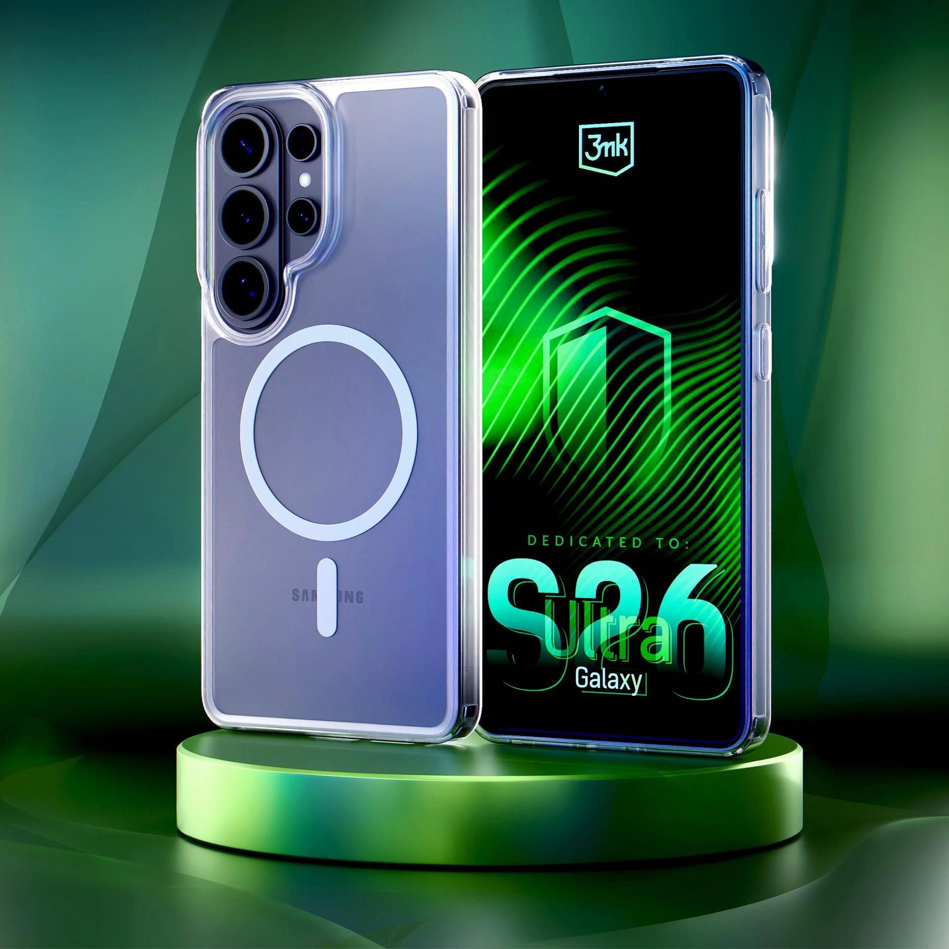 Прозрачен калъф MagSafe с прозрачна защитна рамка за Samsung Galaxy Galaxy S26 Ultra - 3mk Armor MagCase