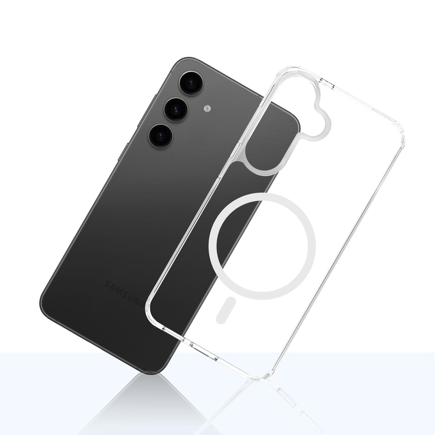 Прозрачен калъф MagSafe с прозрачна защитна рамка за Samsung Galaxy S24 / Galaxy S25 - 3mk Armor MagCase