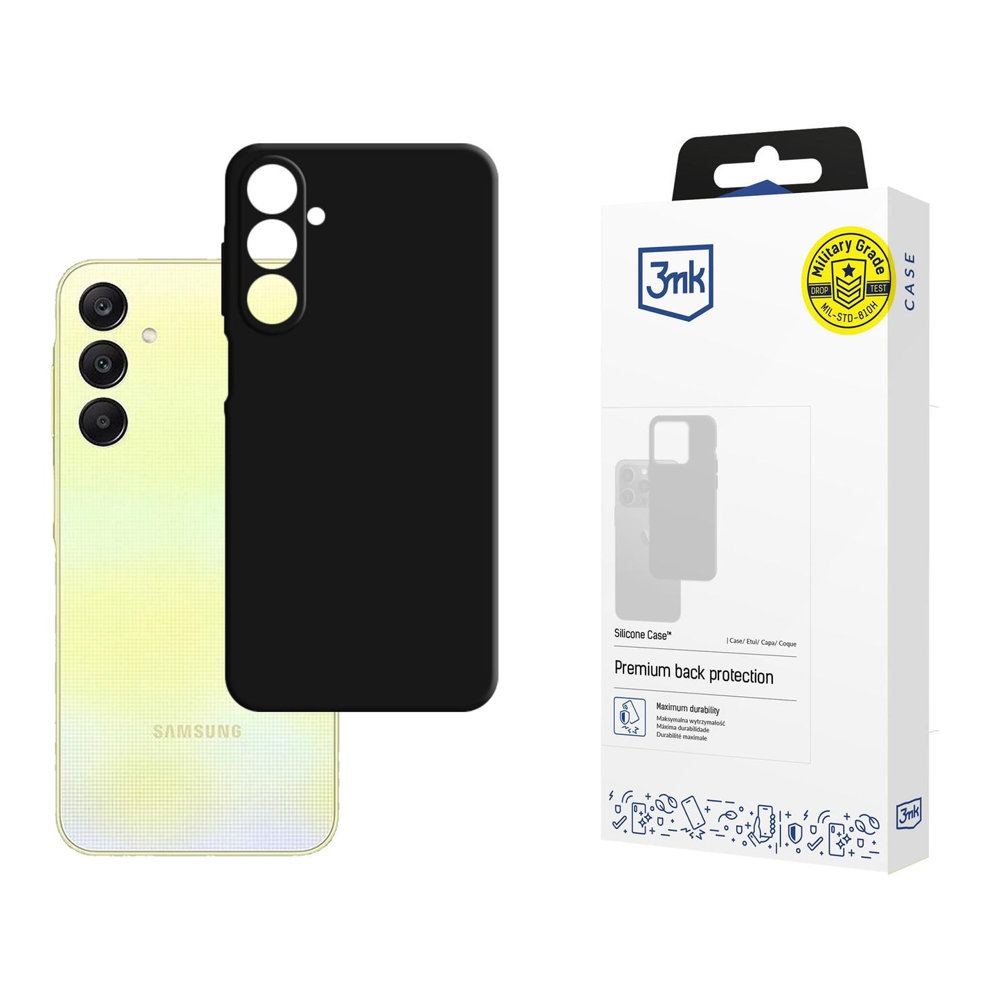 Черен силиконов калъф за Samsung Galaxy A26 5G - 3mk Silicone Case