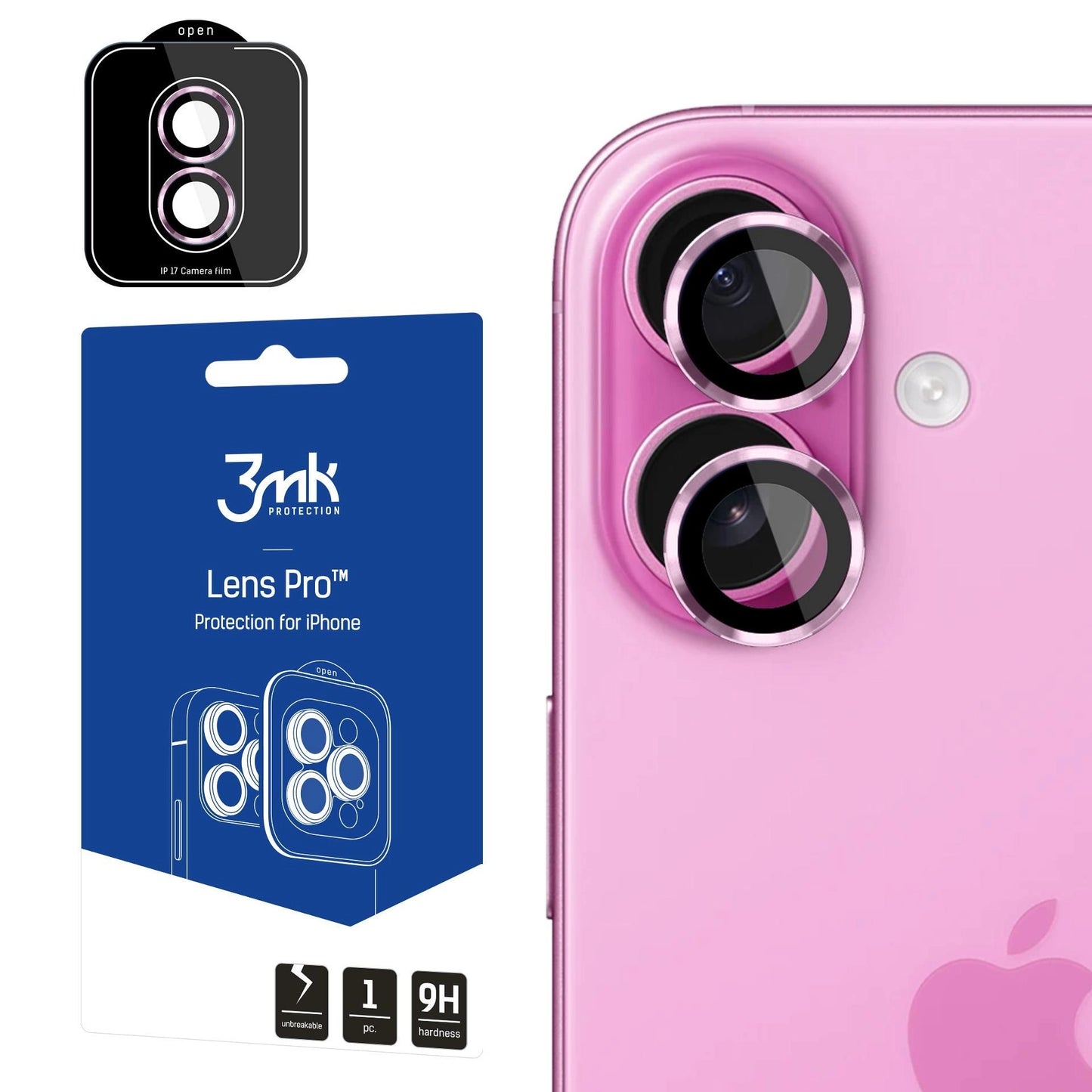 Протектор за камерата на Apple iPhone 17 - 3mk Lens Protection Pro Light Purple