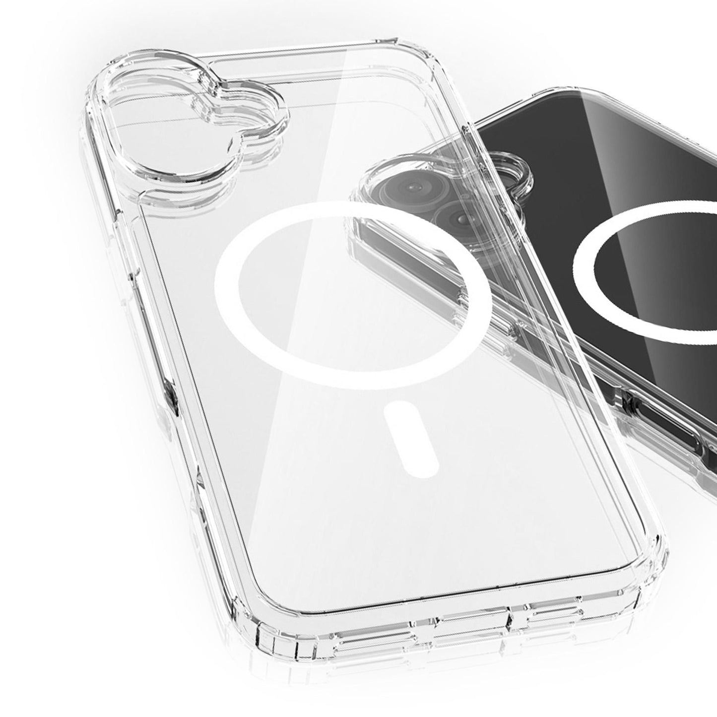 Прозрачен калъф MagSafe с прозрачна защитна рамка за Apple iPhone 16 Plus - 3mk Armor MagCase