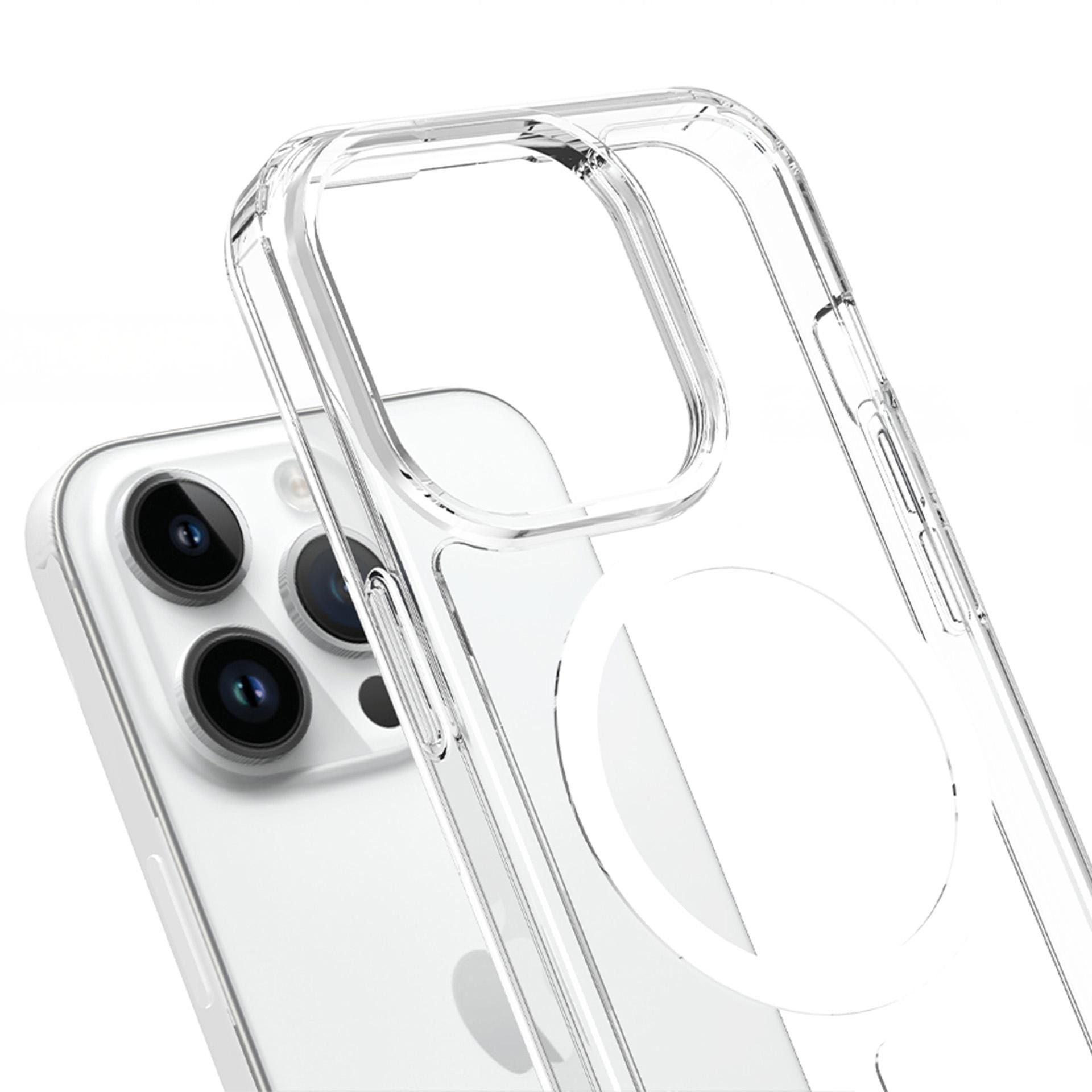 Прозрачен калъф MagSafe с прозрачна защитна рамка за Apple iPhone 14 Pro Max - 3mk Armor MagCase