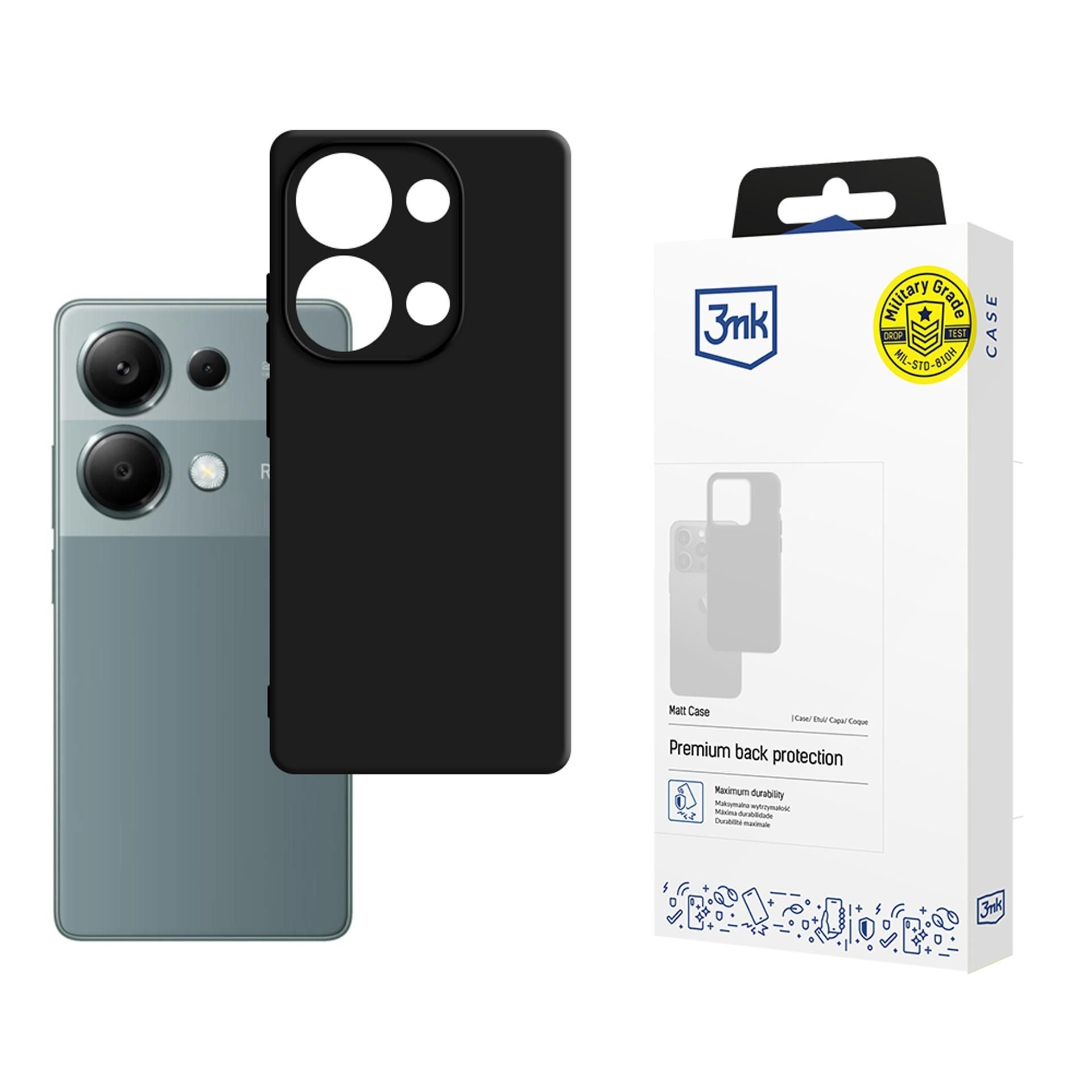 Матов калъф за Xiaomi Redmi Note 13 Pro 4G - 3mk Matt Case black