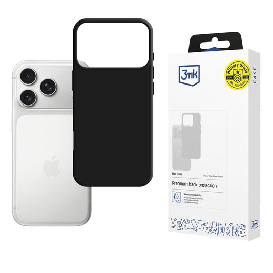 Матов калъф за Apple iPhone 17 Pro Max - 3mk Matt Case Black