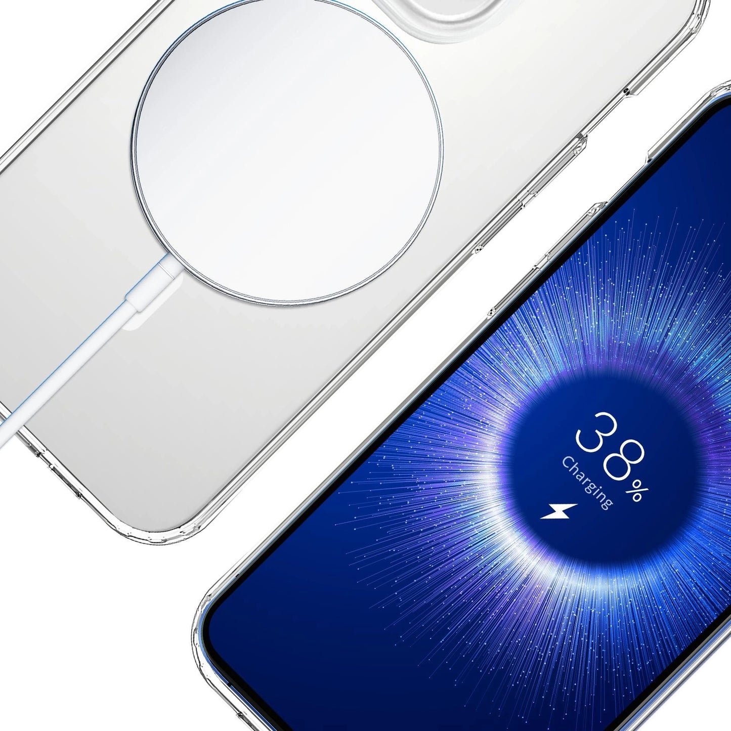 Прозрачен калъф MagSafe с прозрачна защитна рамка за Apple iPhone 16 Pro Armor MagCase