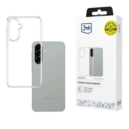 Прозрачен калъф с прозрачна защитна рамка за Samsung Galaxy A57 - 3mk Armor Case